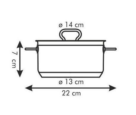 Каструля Tescoma Home Profi 14 см 1 л з кришкою фото