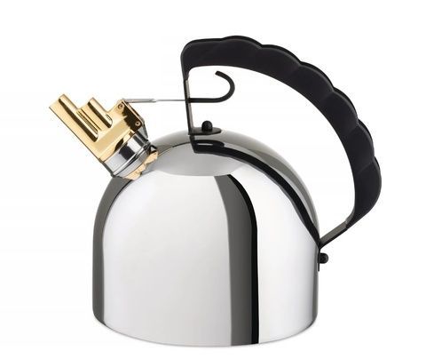 Чайник Alessi 2 л с золотистым свистком фото