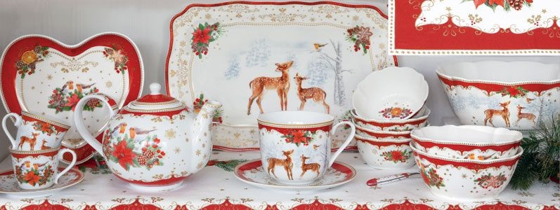 Чашка з блюдцем Easy Life Christmas Melody 370 мл різдвяний олень фото