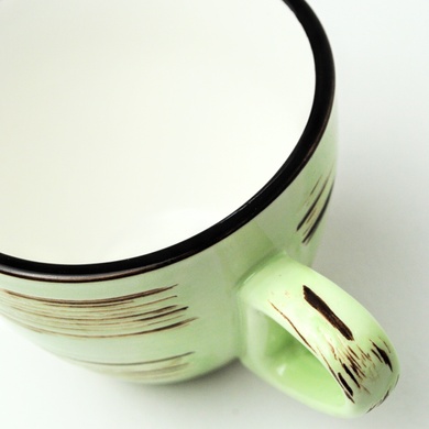 Чашка чайная Wilmax Spiral Pistachio 300 мл фото