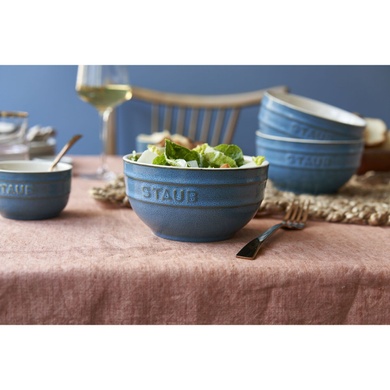 Набор из 4 салатников Staub Ceramique серый фото