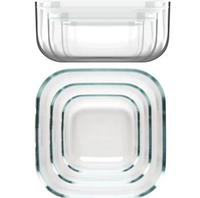 Набор из 3 стеклянных контейнеров с герметичными крышками Guzzini Food Storage фото
