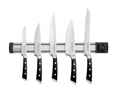 Магнітна планка з точилом для ножів Tescoma President 41 см сіра фото