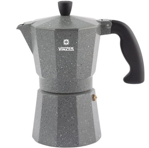 Гейзерна кавоварка 240 мл Vinzer Moka Granito на 6 чашок фото