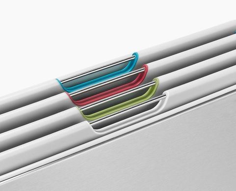 Набор из 4 разделочных досок Joseph Joseph Folio Steel с серой подставкой фото