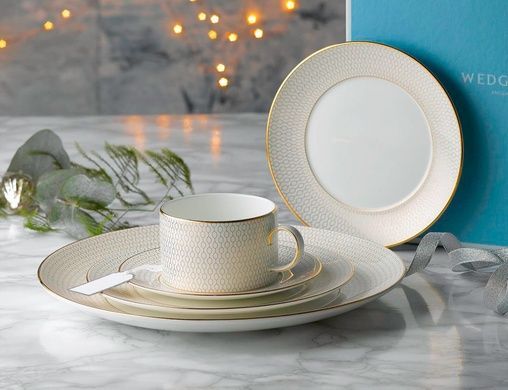 Тарілка обідня Wedgwood Gio Gold 28 см фото