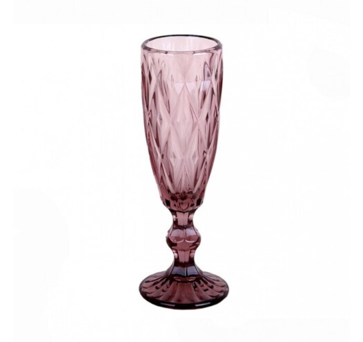 Набор бокалов для шампанского Helios "Рубин" 6шт. 150 мл, цветное стекло фото