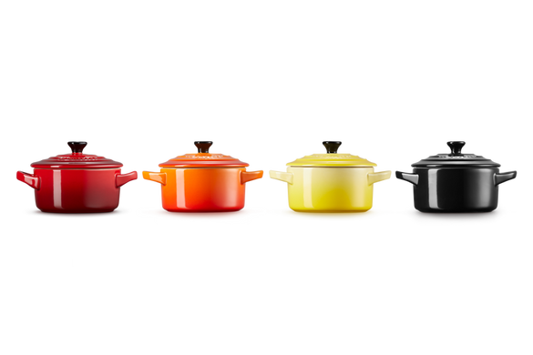 Набор из 4 порционных форм для запекания Le Creuset Fire & Flame 250 мл разноцветные фото
