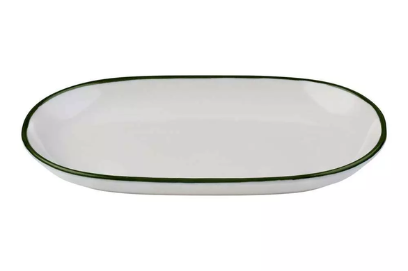 Тарілка овальна ID Fine Modest Green 33X21 см фото