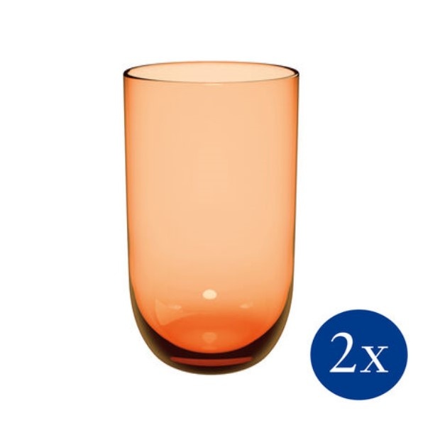 Набір із 2 склянок для води Villeroy & Boch Like Glass Apricot 385 мл помаранчевий фото
