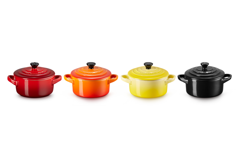 Набор из 4 порционных форм для запекания Le Creuset Fire & Flame 250 мл разноцветные фото