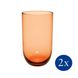 Набір із 2 склянок для води Villeroy & Boch Like Glass Apricot 385 мл помаранчевий
