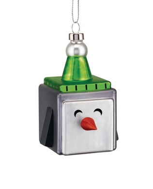 Елочная игрушка Alessi Le Palle Quadrate Cubik Penguin 7х6,7х9,2 см фото