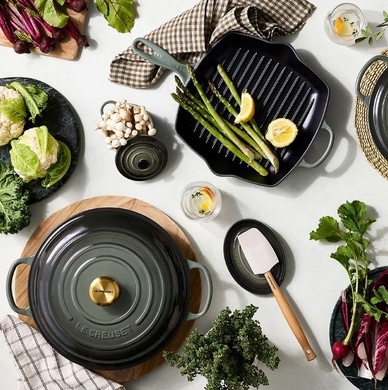 Сковорода-гриль Le Creuset Signature 26 см чугунная квадратная Thyme фото