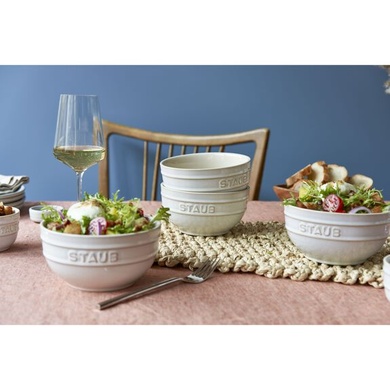Набір із 4 салатників Staub Ceramique сірий фото