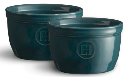 Набір порційних форм (рамекінів) Emile Henry №9 2 шт 0,15 л керамічні сині фото