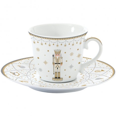 Чашка для чаю з блюдцем Easy Life Royal Nutcracker 200 мл новорічна фото