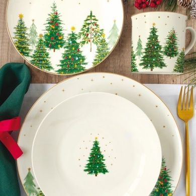 Десертная тарелка Easy Life Festive Trees 19 см фото