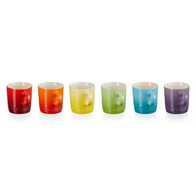 Набор из 6 чашек для чая Le Creuset Rainbow 350 мл разноцветный фото