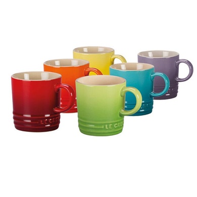 Набор из 6 чашек для чая Le Creuset Rainbow 350 мл разноцветный фото