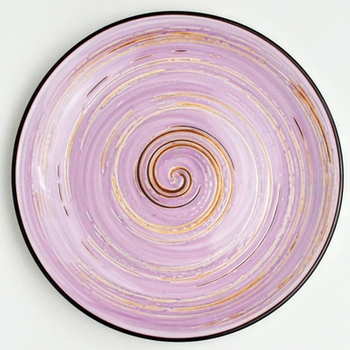 Тарелка обеденная Wilmax Spiral Lavender 23 см фото