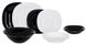 Столовий сервіз на 6 персон Luminarc Carine black&white 19 предметів