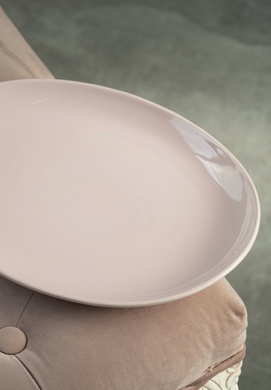 Блюдо Dovbysh Porcelain Vona 28,5х22,5 см розовое овальное фото
