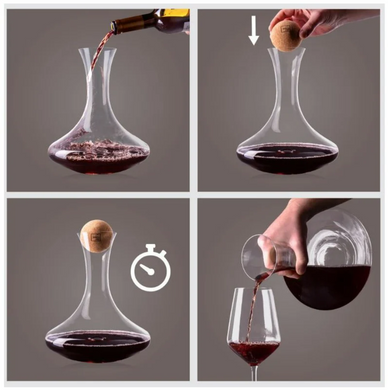 Декантер для вина Vacu Vin Wine Decanter 750 мл з корком фото