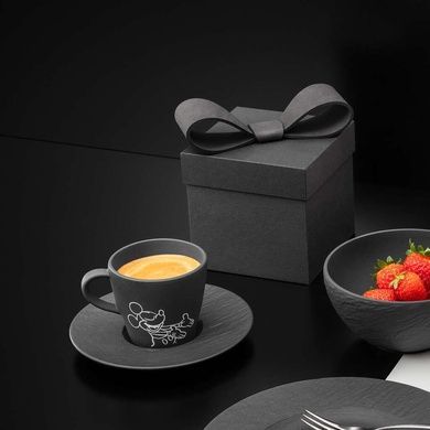 Чашка для кави Villeroy & Boch Manufacture - Mickey Mouse 160 мл чорна фото
