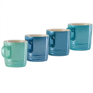 Набор из 4 чашек для чая Le Creuset Metallics 350 мл синий фото