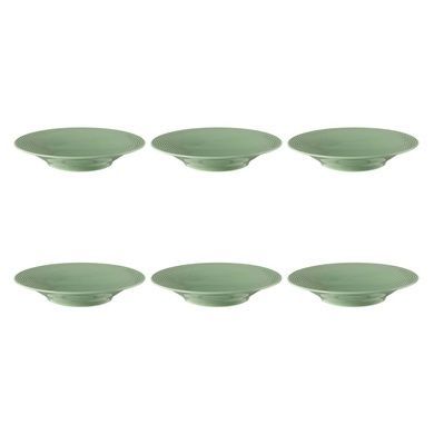 Набор из 6 суповых тарелок Seltmann Beat Color Glaze 22,5 см зеленых фото