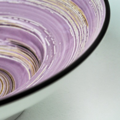 Тарілка для пасти Wilmax Spiral Lavender 800 мл 20 см фото