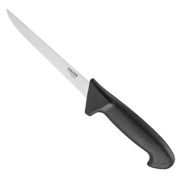 Нож филейный Vinzer Profi 15,2 см черный фото