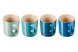 Набор из 4 чашек для чая Le Creuset Metallics 350 мл синий