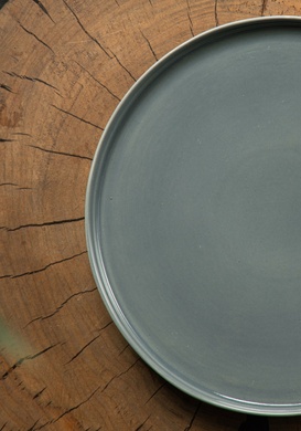 Тарілка обідня Dovbysh Porcelain NOVA Grey 24 см сіра фото