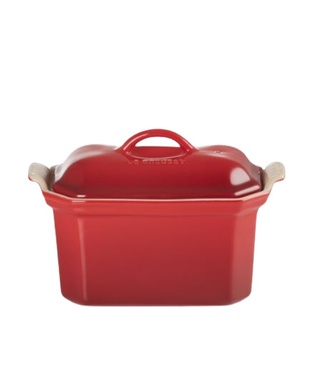 Кухонная форма с прессом для приготовления террина Le Creuset Tradition 800 мл Cerise фото