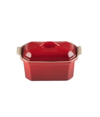 Кухонная форма с прессом для приготовления террина Le Creuset Tradition 800 мл Cerise фото