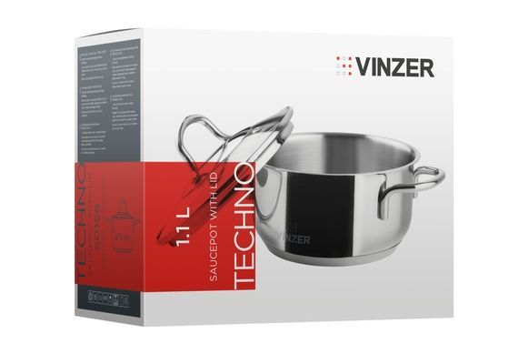 Кастрюля Vinzer Techno 1,1 л с крышкой фото