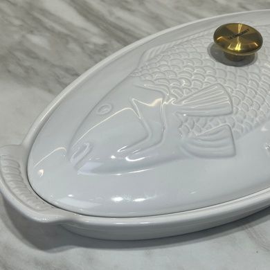 Форма для запекания рыбы Le Creuset Heritage 41х21 см White фото
