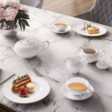 Набір із 2 блюдець Villeroy & Boch Anmut Platinum №1 15 см фото