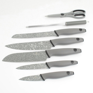 Набор ножей Berlinger Haus Granit Diamond Line gray 8 предметов фото
