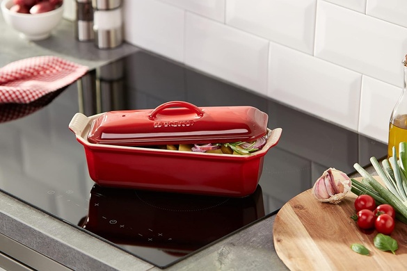 Кухонная форма с прессом для приготовления террина Le Creuset Tradition 1,1 л Cerise фото