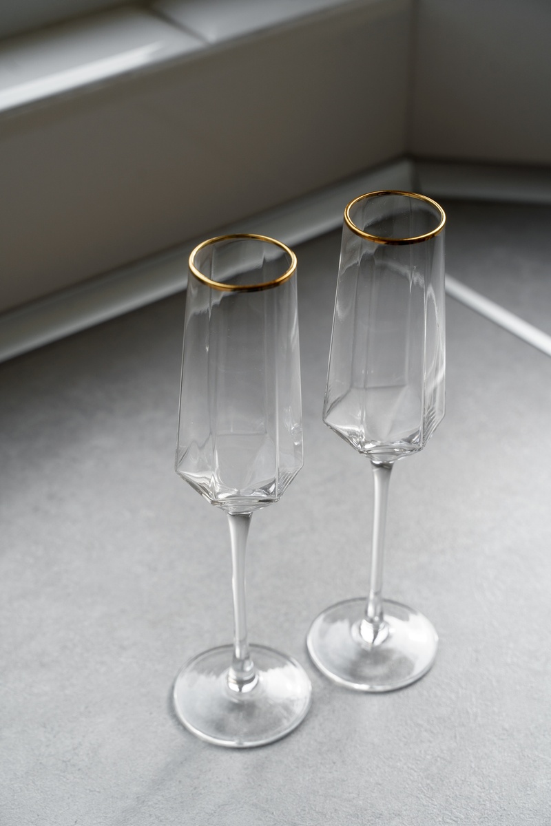 Набор бокалов для шампанского Helios "Бриллиант" 2 шт, 200 мл фото
