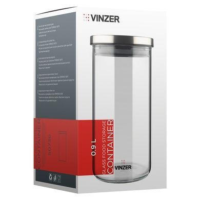 Банка для сипучих продуктів Vinzer 0,9 л фото