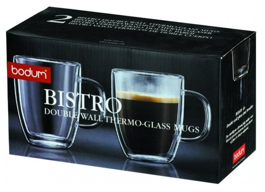 Набор чашек для эспрессо Bodum Bistro 2 шт 150 мл с двойными стенками фото