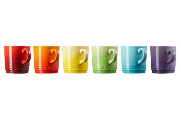 Набор из 6 чашек для капучино Le Creuset Rainbow 200 мл фото