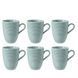 Набор из 6 чашек Seltmann Beat Color Glaze 350 мл синий