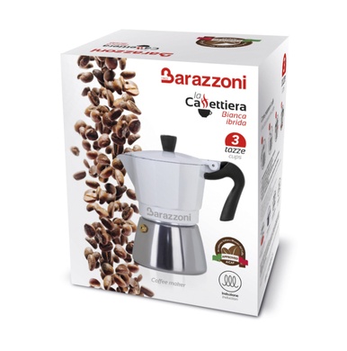 Гейзерна кавоварка Barazzoni Hybrid на 3 чашки фото