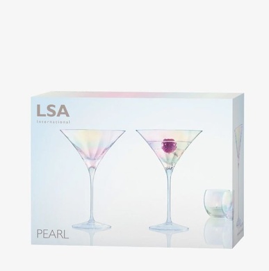Набор из 2 бокалов для мартини LSA International Pearl 295 мл фото