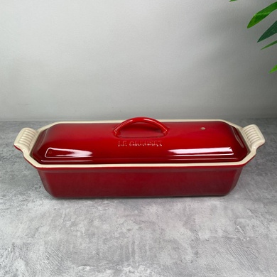 Кухонная форма с прессом для приготовления террина Le Creuset Tradition 1,4 л Cerise фото